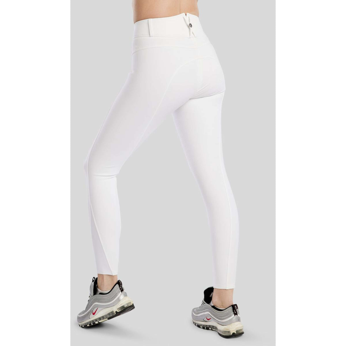 Montar Pantaloni da Equitazione MoGaia Full Grip Bianco
