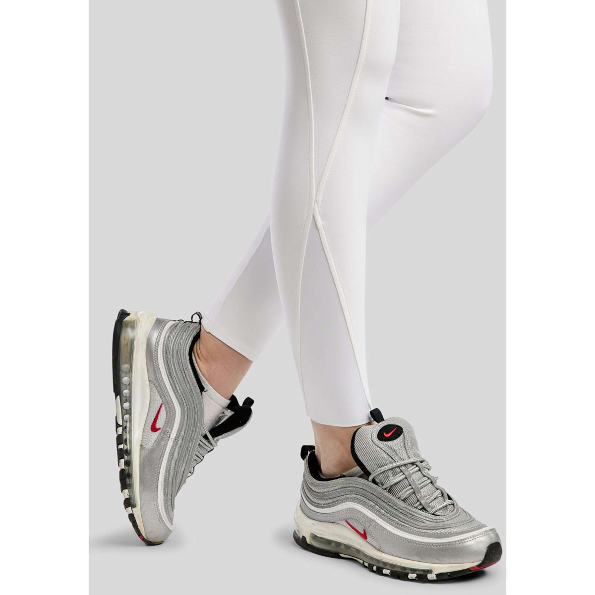 Montar Pantaloni da Equitazione MoGaia Full Grip Bianco