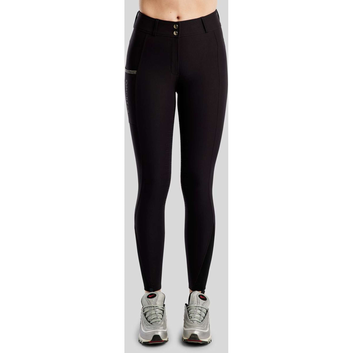 Montar Pantaloni da Equitazione MoGaia Full Grip Nero
