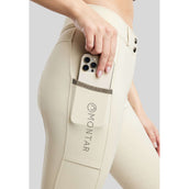 Montar Pantaloni da Equitazione MoGaia Full Grip Warm Light Grey