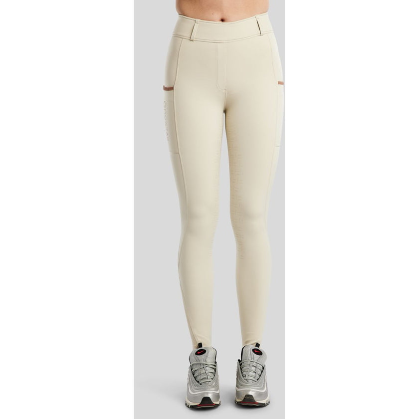 Montar Leggings da Equitazione MoGlenda Full Grip Warm Light Grey