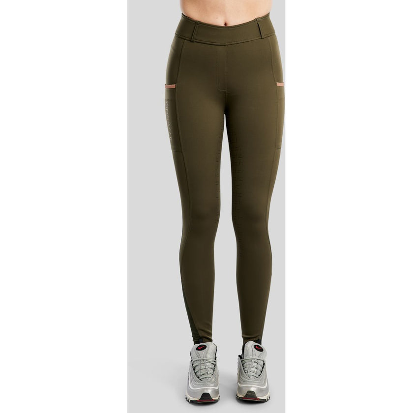 Montar Leggings da Equitazione MoGlenda Full Grip Olive