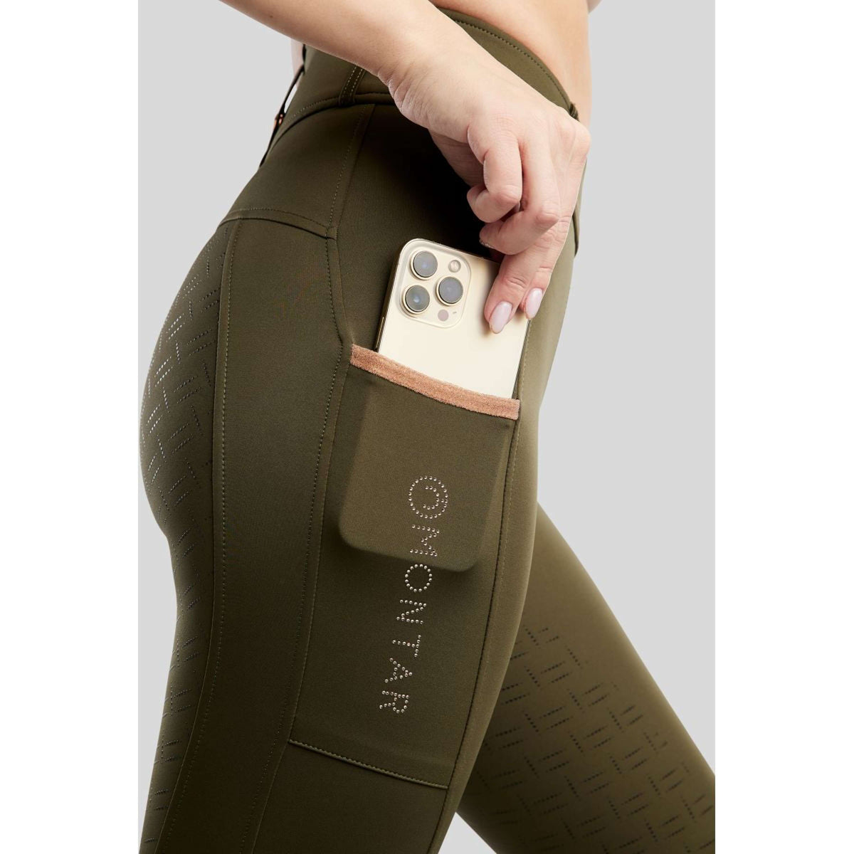 Montar Leggings da Equitazione MoGlenda Full Grip Olive