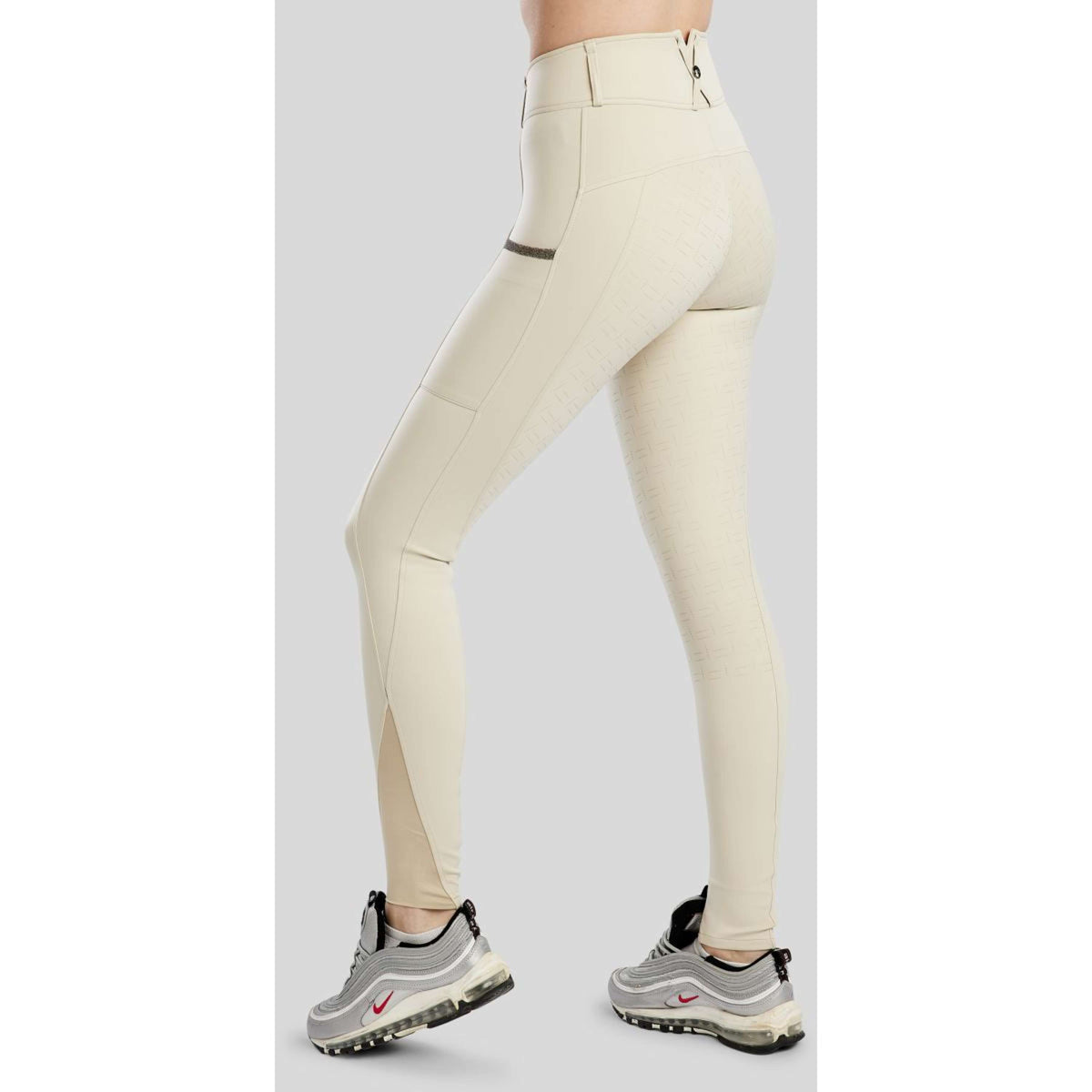 Montar Leggings da Equitazione MoGaia Full Grip Warm Light Grey