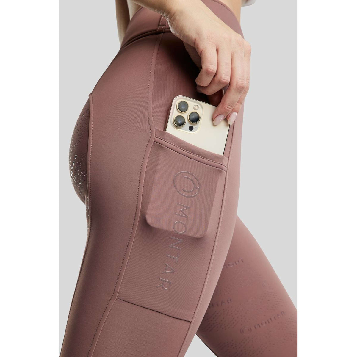 Montar Leggings da Equitazione MoErica Winter Full Grip Dusty Rose