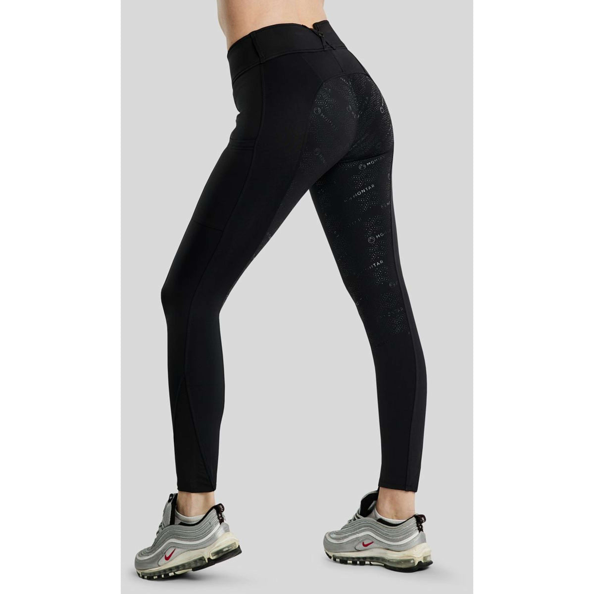 Montar Leggings da Equitazione MoErica Winter Full Grip Nero