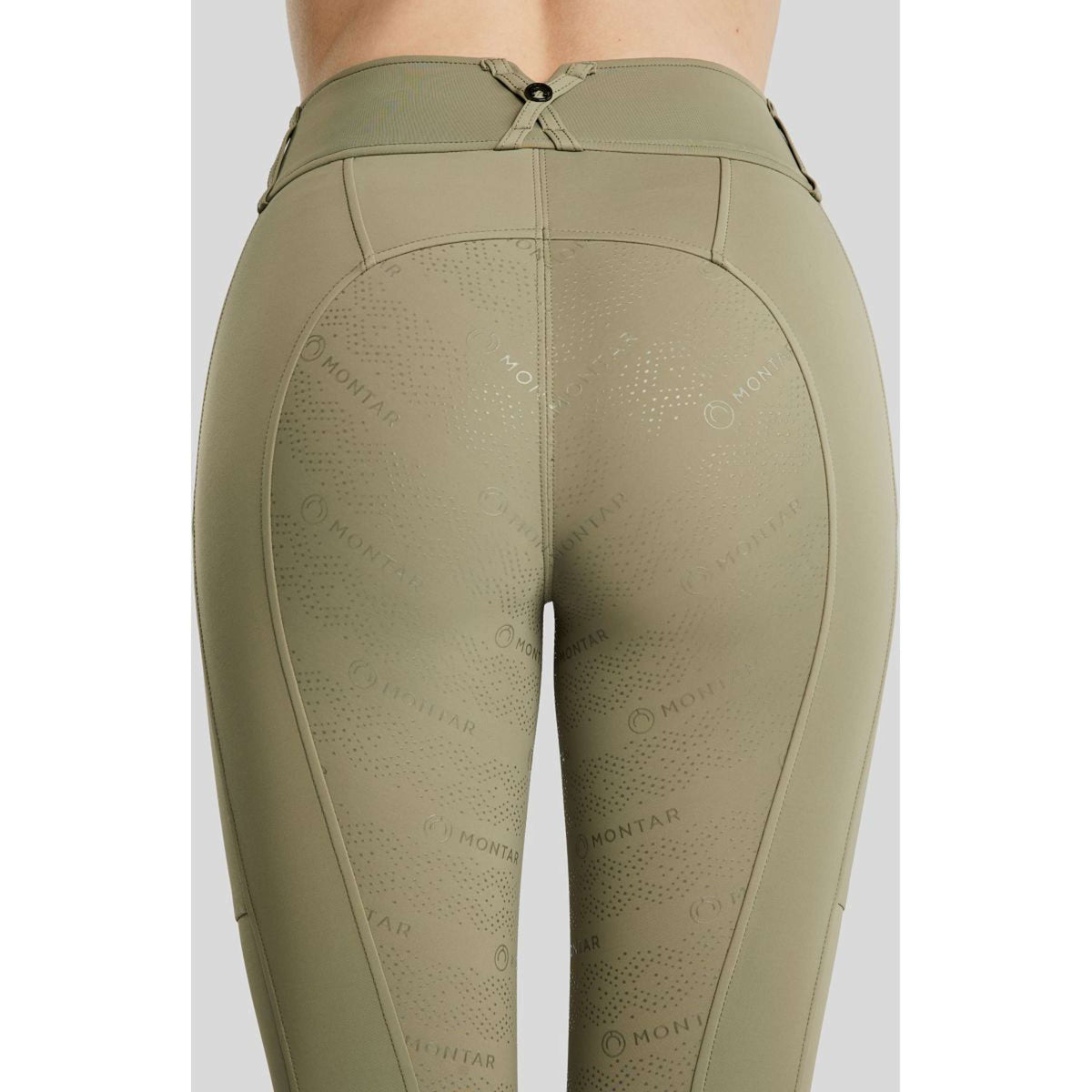 Montar Leggings da Equitazione MoErica Winter Full Grip Dusty Green