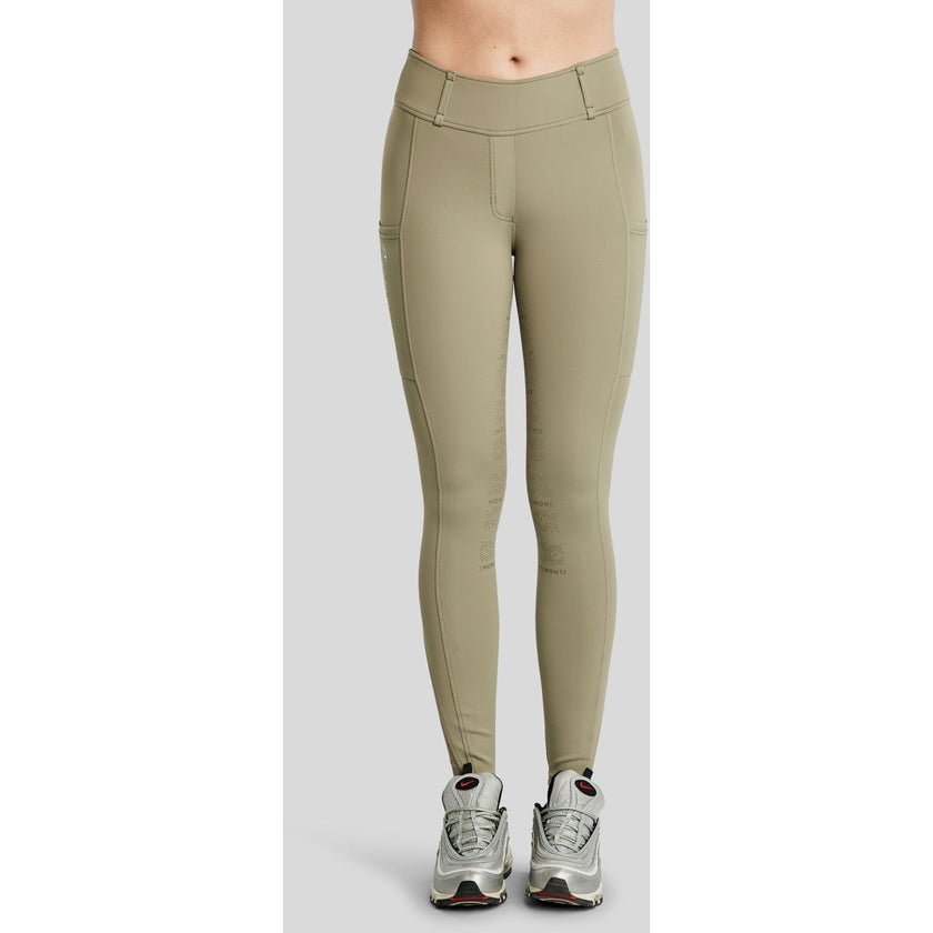Montar Leggings da Equitazione MoErica Winter Full Grip Dusty Green