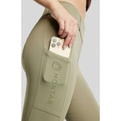 Montar Leggings da Equitazione MoErica Winter Full Grip Dusty Green