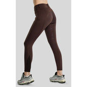 Montar Leggings da Equitazione MoErica Winter Full Grip Marrone