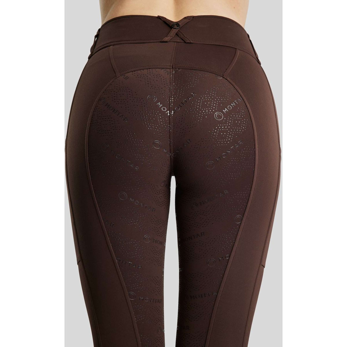 Montar Leggings da Equitazione MoErica Winter Full Grip Marrone