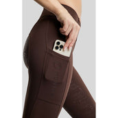 Montar Leggings da Equitazione MoErica Winter Full Grip Marrone