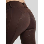 Montar Leggings da Equitazione MoErica Winter Full Grip Marrone