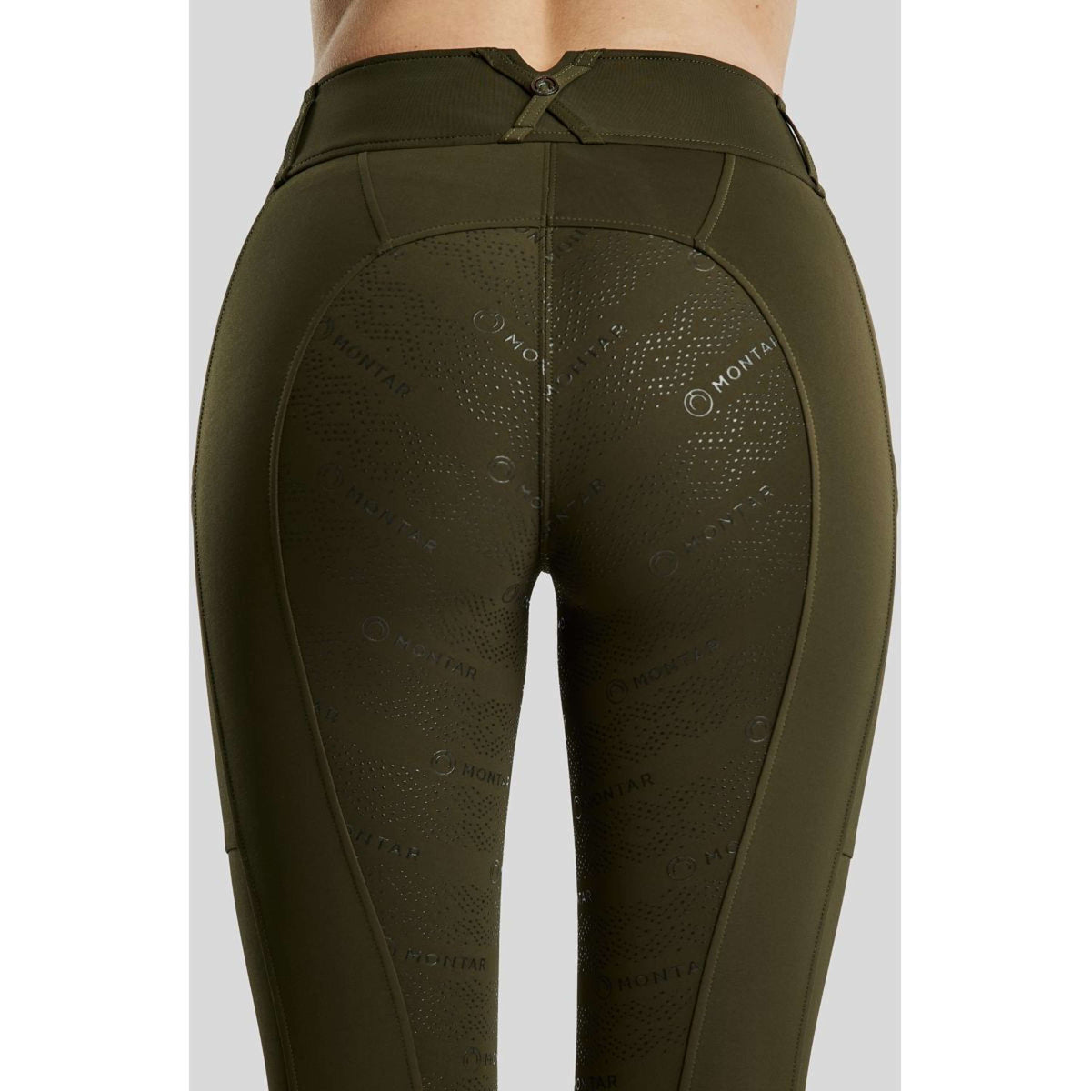 Montar Leggings da Equitazione MoErica Winter Full Grip Olive