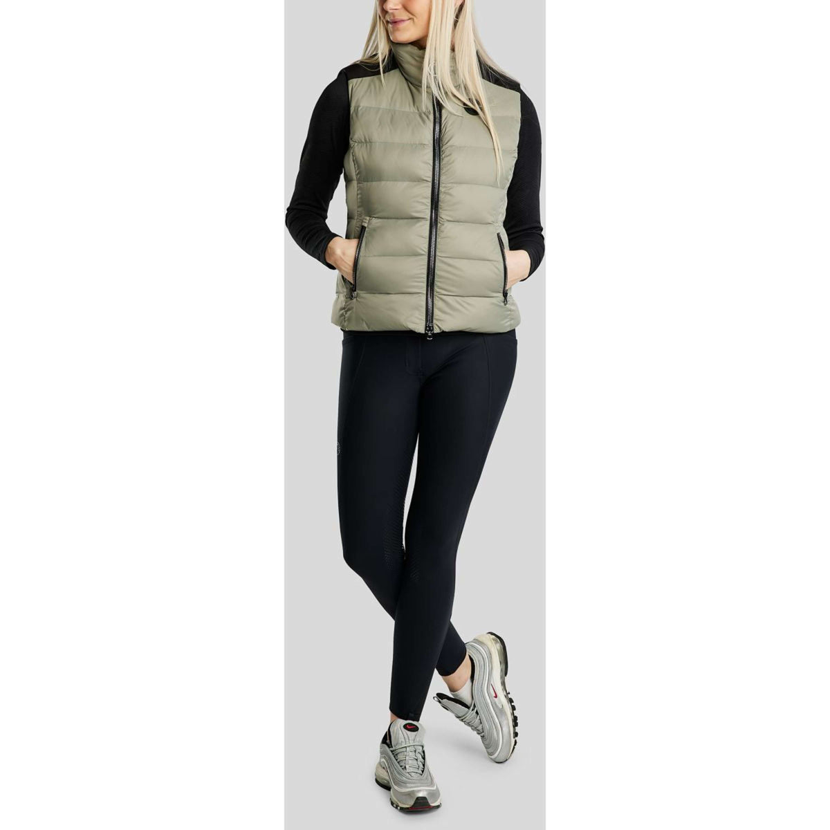 Montar Gilet MoAthena Refined Corto Dusty Green