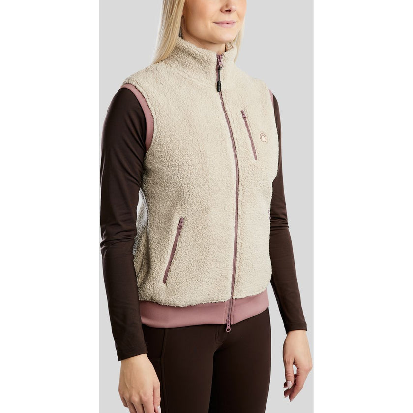 Montar Gilet MoEbba Teddy Dusty Rose