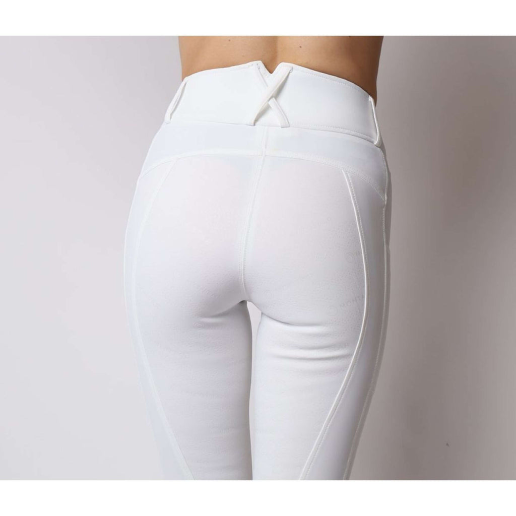 Montar Leggings da Equitazione Rosegold Logo Junior Bianco