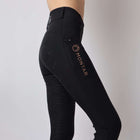 Montar Leggings da Equitazione Rosegold Logo Junior Nero