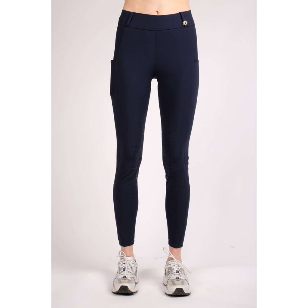 Montar Leggings da Equitazione Rosegold Logo Junior Navy