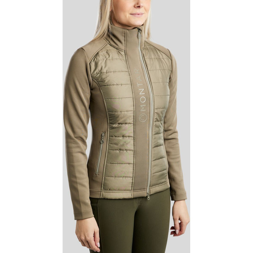 Montar Felpa con cappuccio e zip Emma Dusty Green