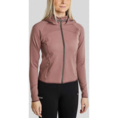 Montar Felpa con cappuccio e zip MoGaia Dusty Rose