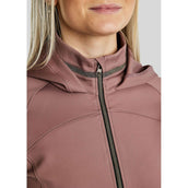 Montar Felpa con cappuccio e zip MoGaia Dusty Rose