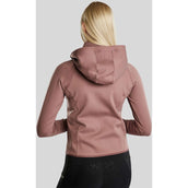 Montar Felpa con cappuccio e zip MoGaia Dusty Rose