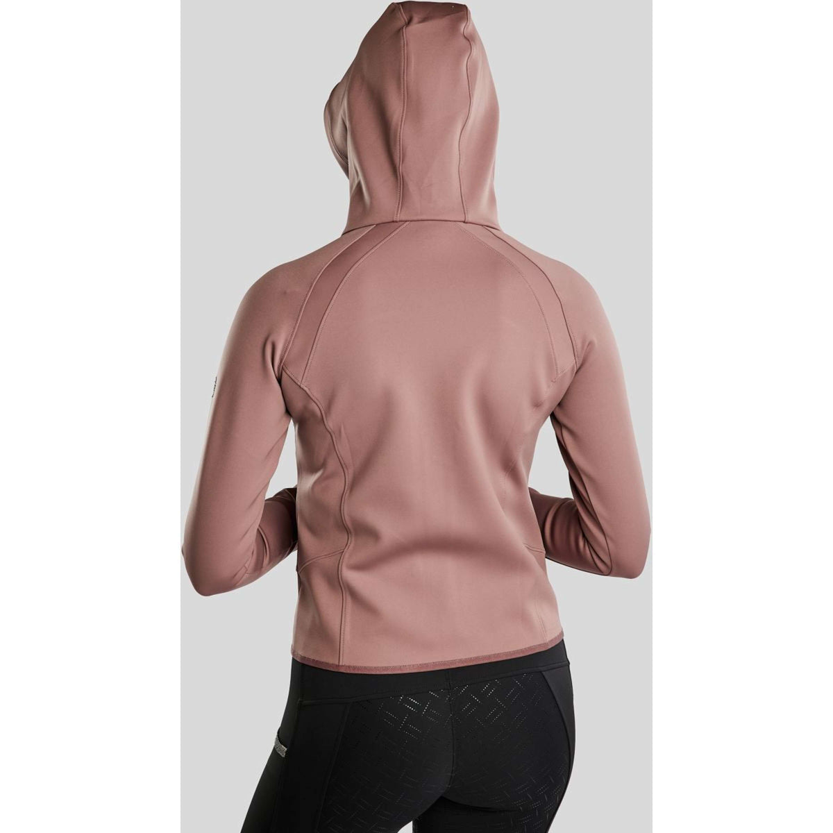 Montar Felpa con cappuccio e zip MoGaia Dusty Rose