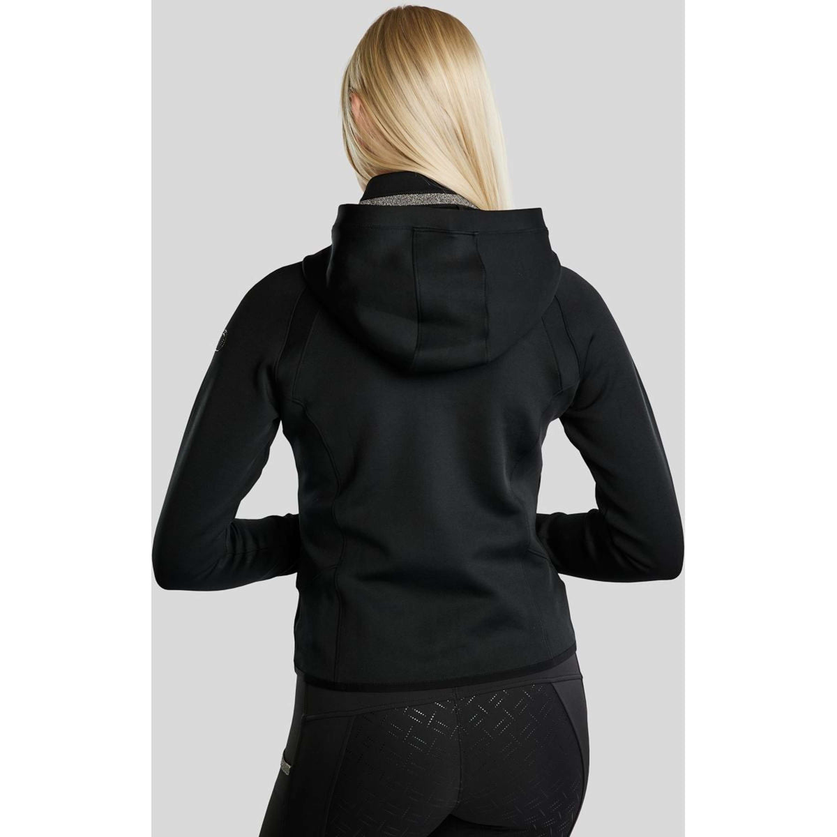 Montar Felpa con cappuccio e zip MoGaia Nero