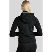 Montar Felpa con cappuccio e zip MoGaia Nero