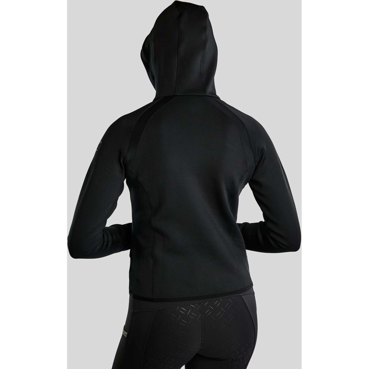 Montar Felpa con cappuccio e zip MoGaia Nero
