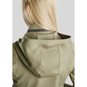 Montar Felpa con cappuccio e zip MoGaia Dusty Green