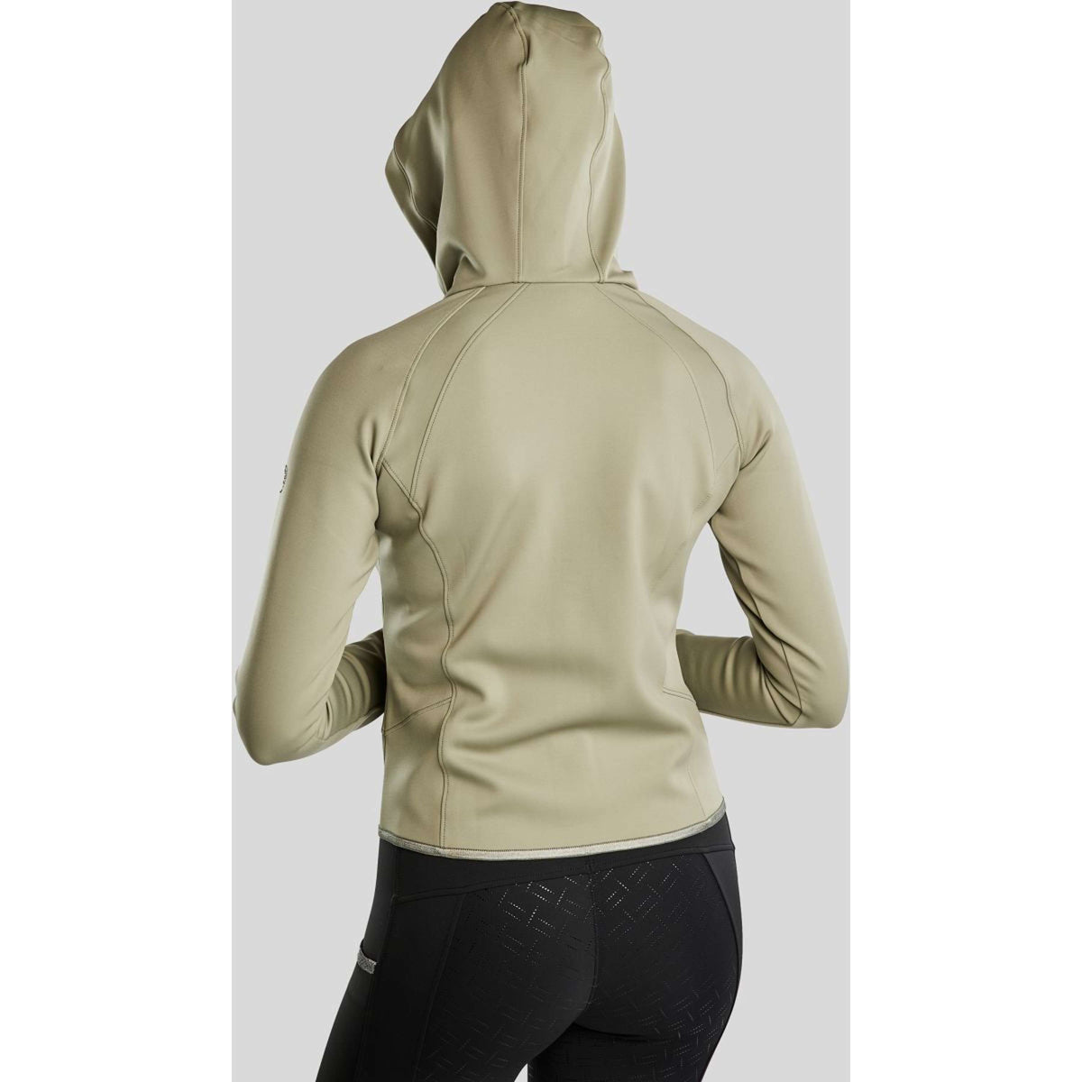 Montar Felpa con cappuccio e zip MoGaia Dusty Green