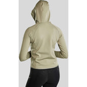 Montar Felpa con cappuccio e zip MoGaia Dusty Green