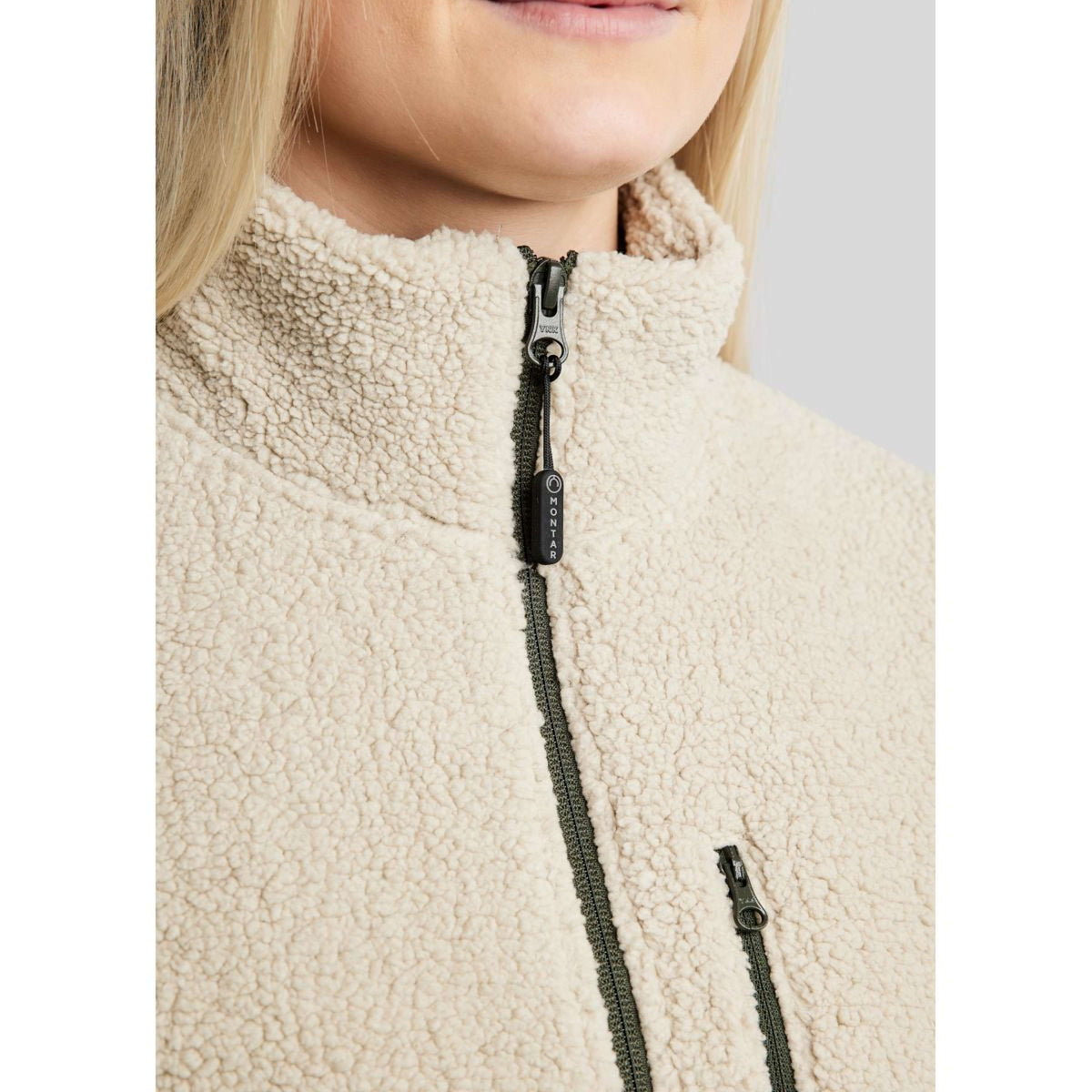 Montar Felpa con cappuccio e zip MoEbba Teddy Olive