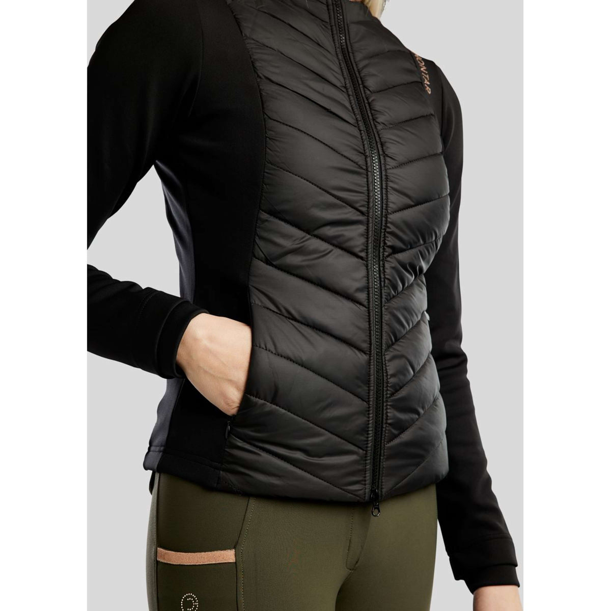 Montar Felpa con cappuccio e zip Momari Hybrid Nero