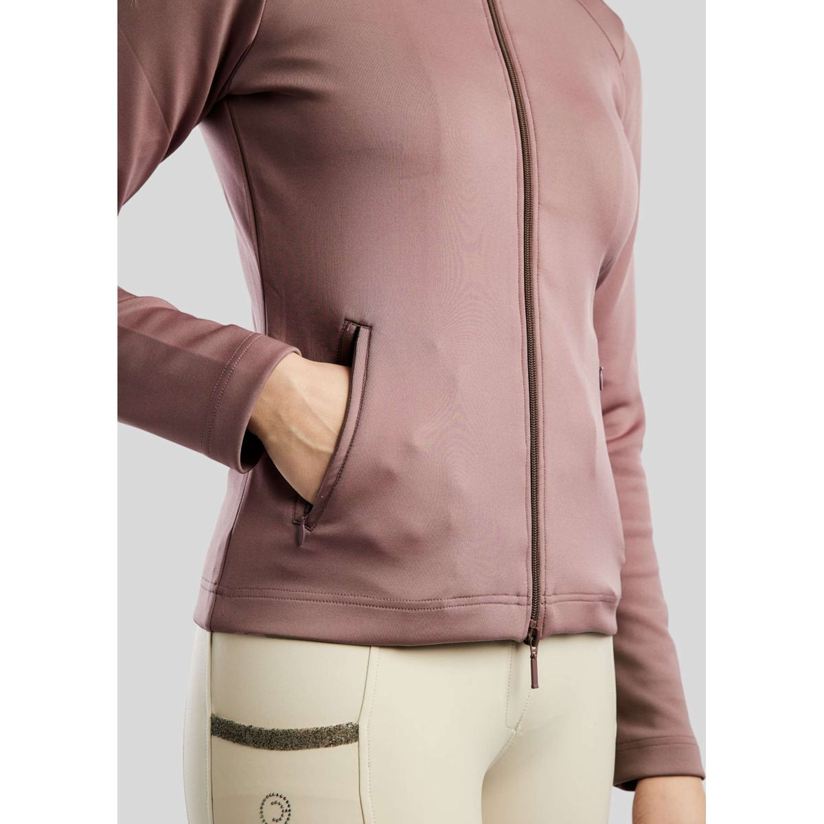 Montar Felpa con cappuccio e zip MoAddie Softshell Dusty Rose