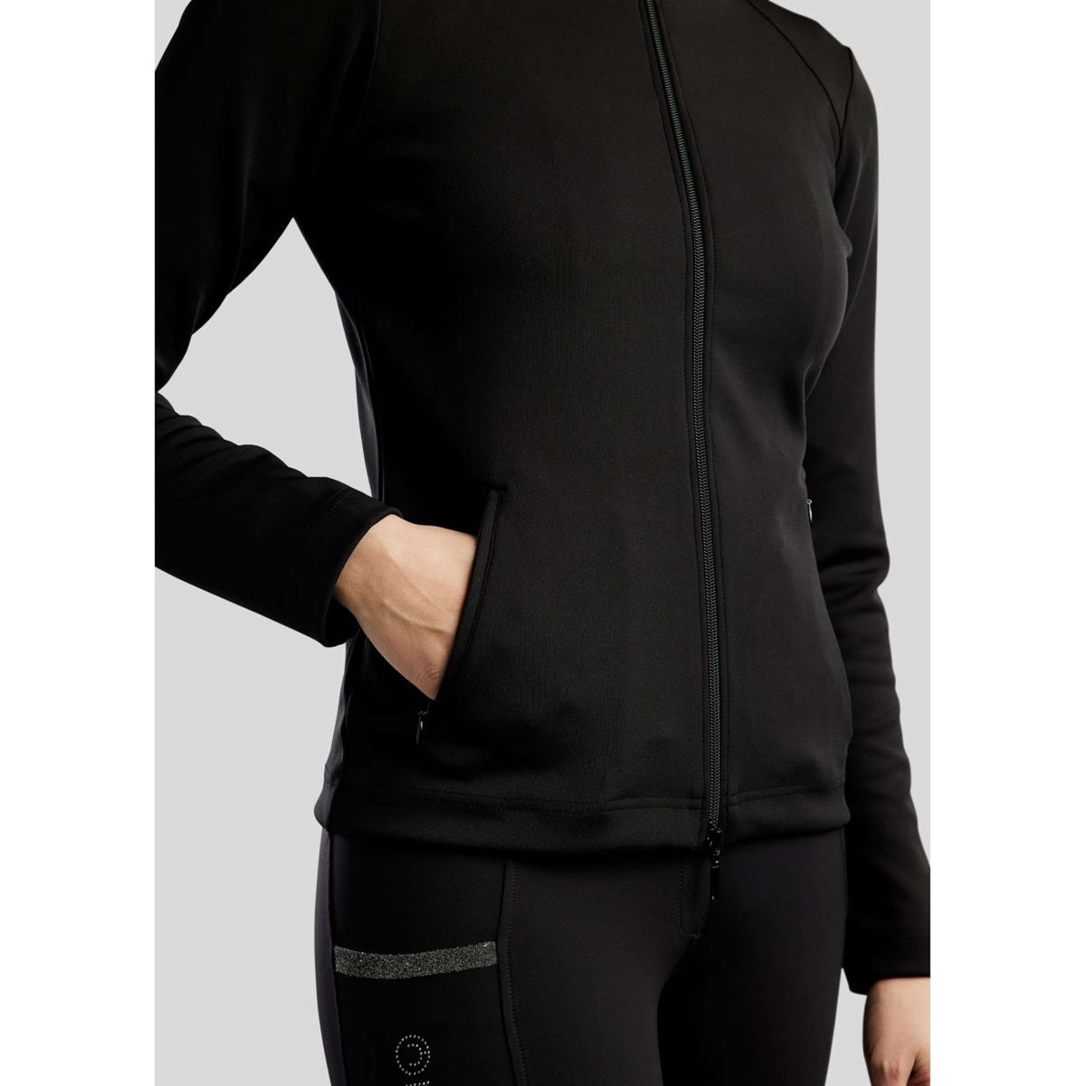Montar Felpa con cappuccio e zip MoAddie Softshell Nero