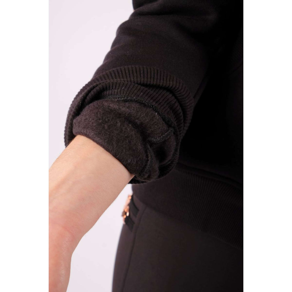 Montar Felpa con cappuccio e zip Macie Rosegold Logo Nero