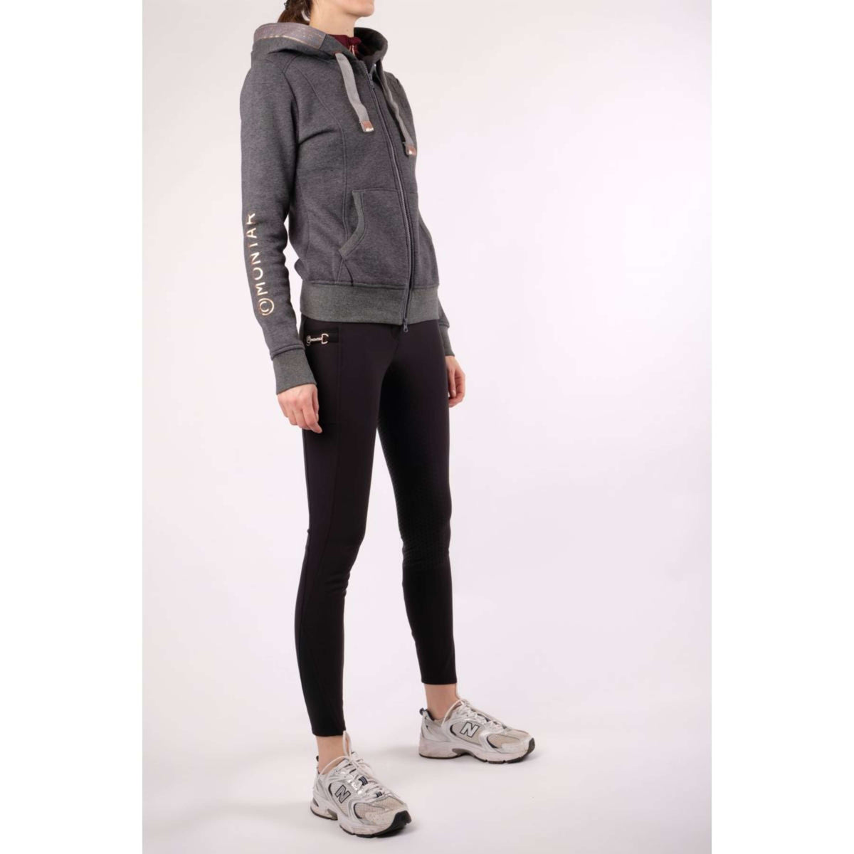 Montar Felpa con cappuccio e zip Macie Rosegold Logo Grigio