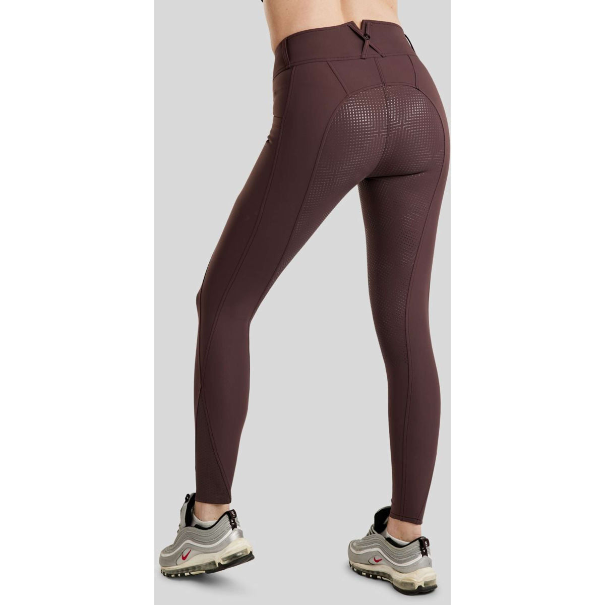 Montar Pantaloni da Equitazione MoZida Refined Full Grip Black Peony