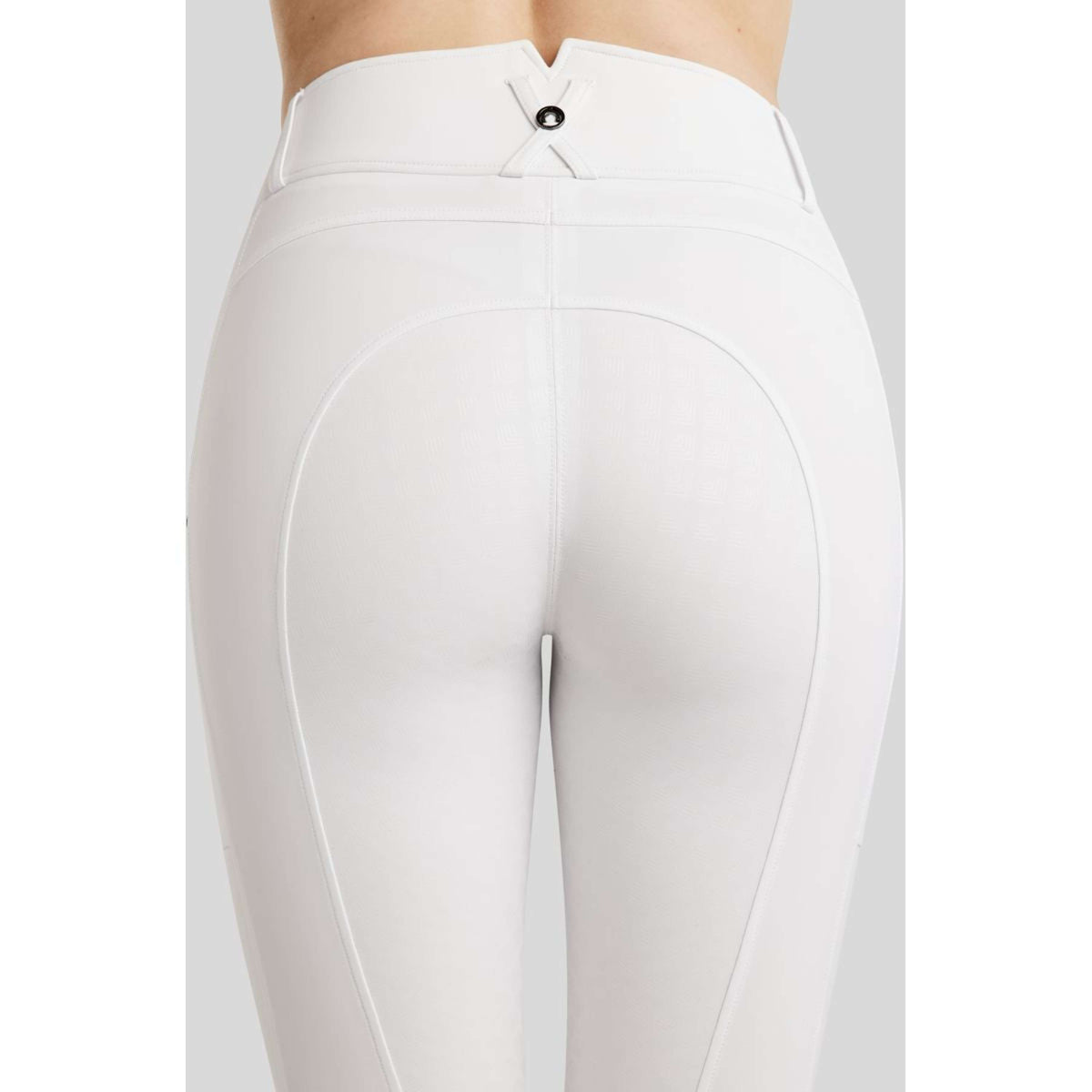 Montar Pantaloni da Equitazione MoEmilia Full Grip Bianco
