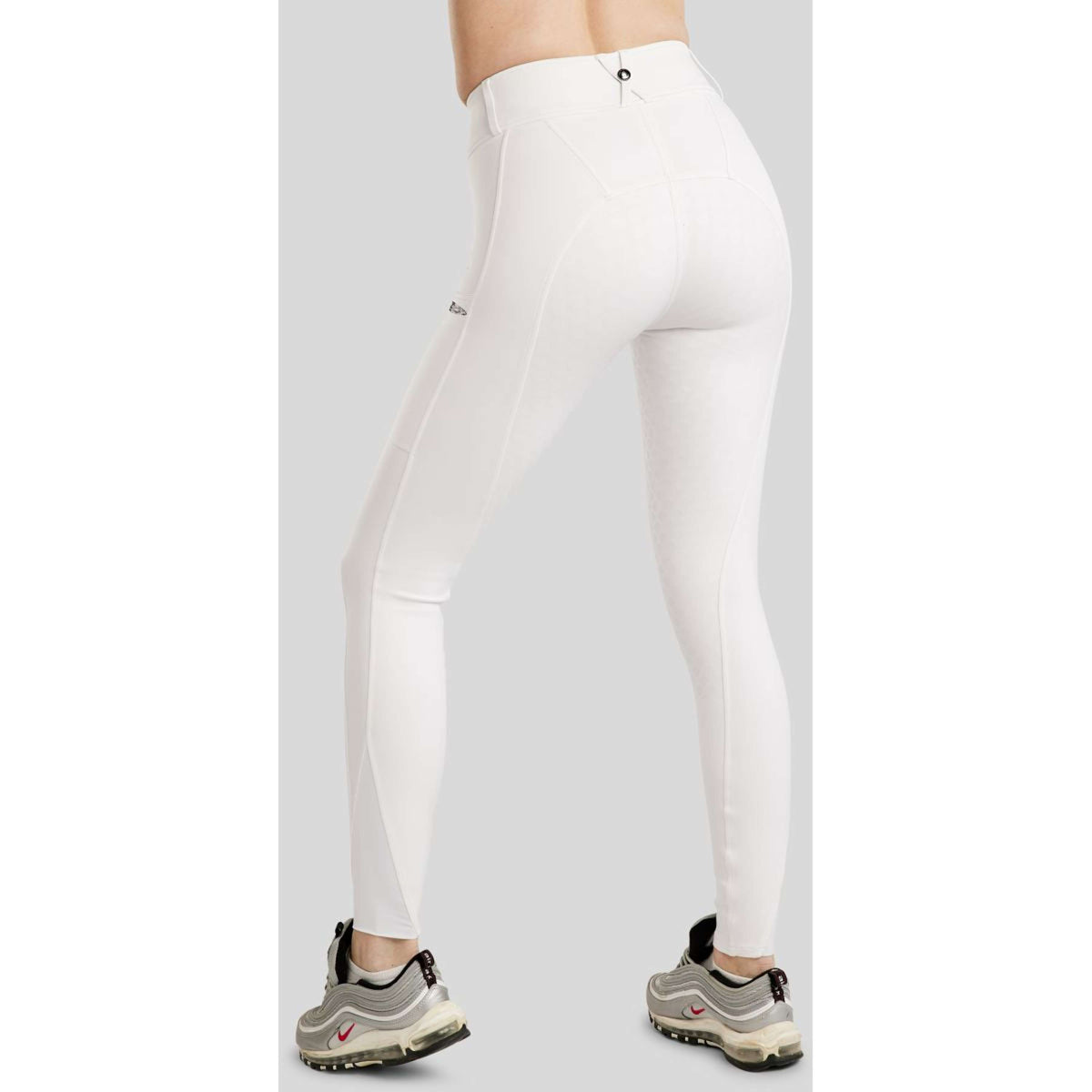 Montar Leggings da Equitazione MoEmilia Full Grip Bianco