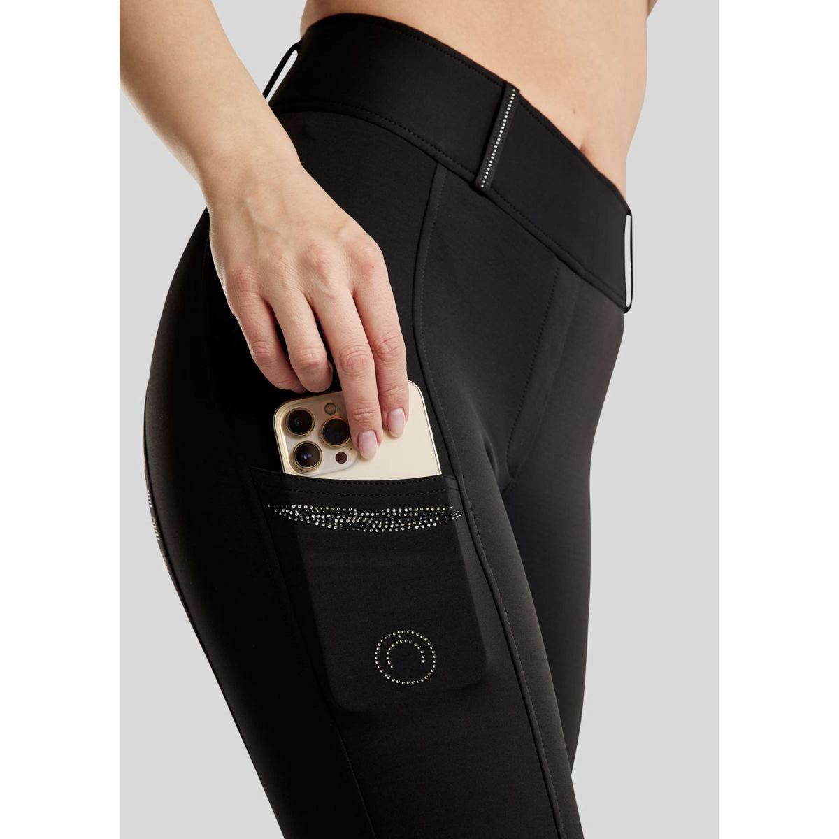 Montar Leggings da Equitazione MoEmilia Full Grip Nero