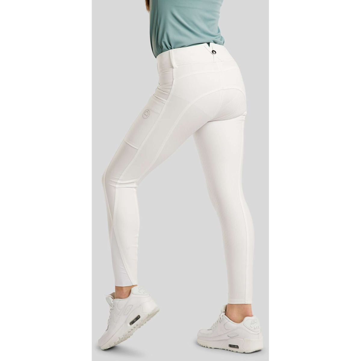 Montar Pantaloni da Equitazione MoCha Full Grip Bianco