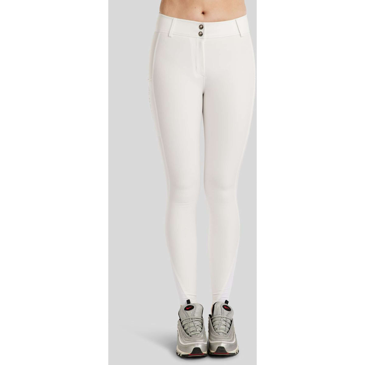 Montar Pantaloni da Equitazione MoCha Full Grip Bianco