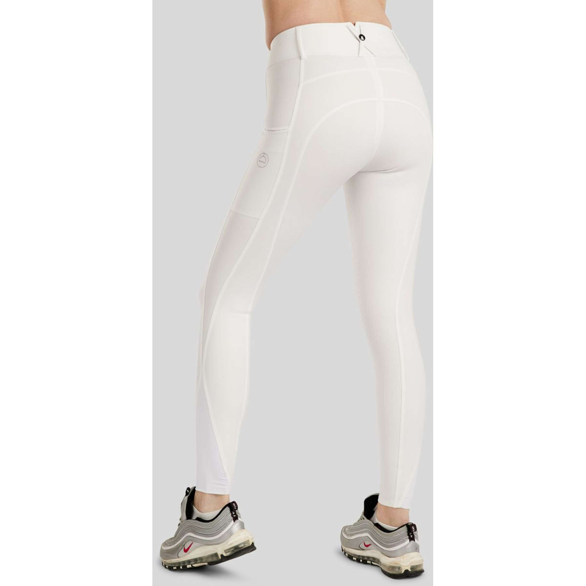 Montar Pantaloni da Equitazione MoCha Full Grip Bianco
