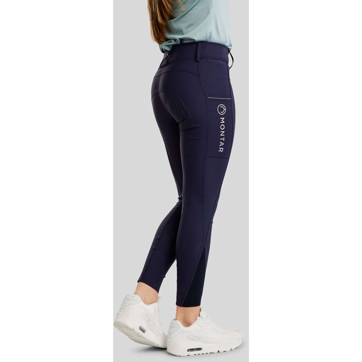 Montar Pantaloni da Equitazione MoCha Full Grip Navy