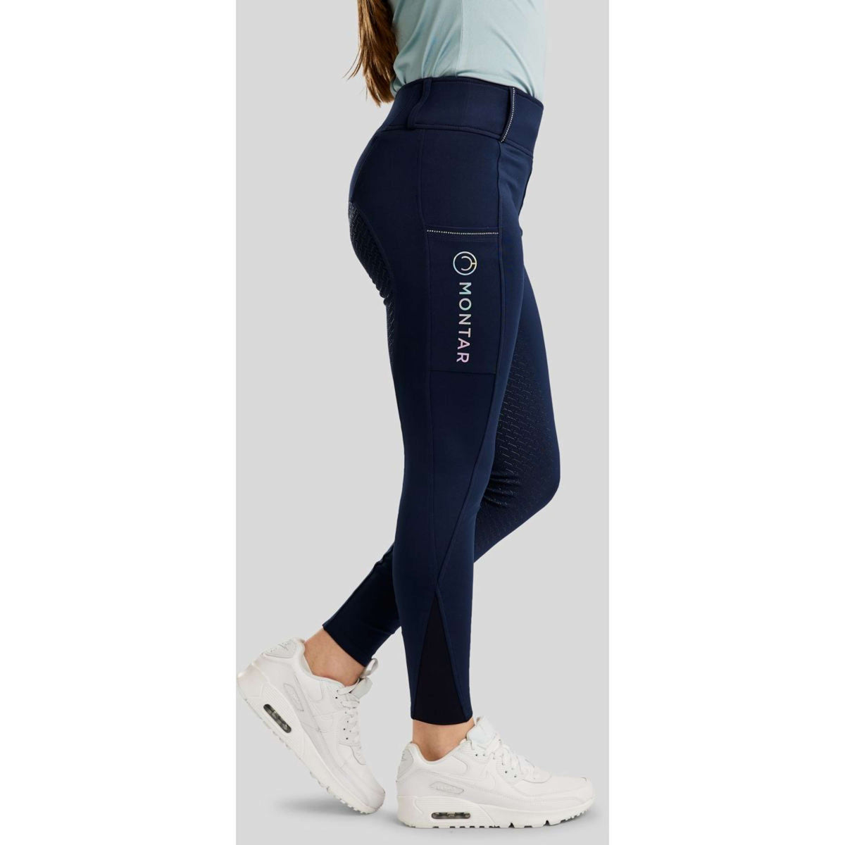 Montar Leggings da Equitazione MoCha Full Grip Navy