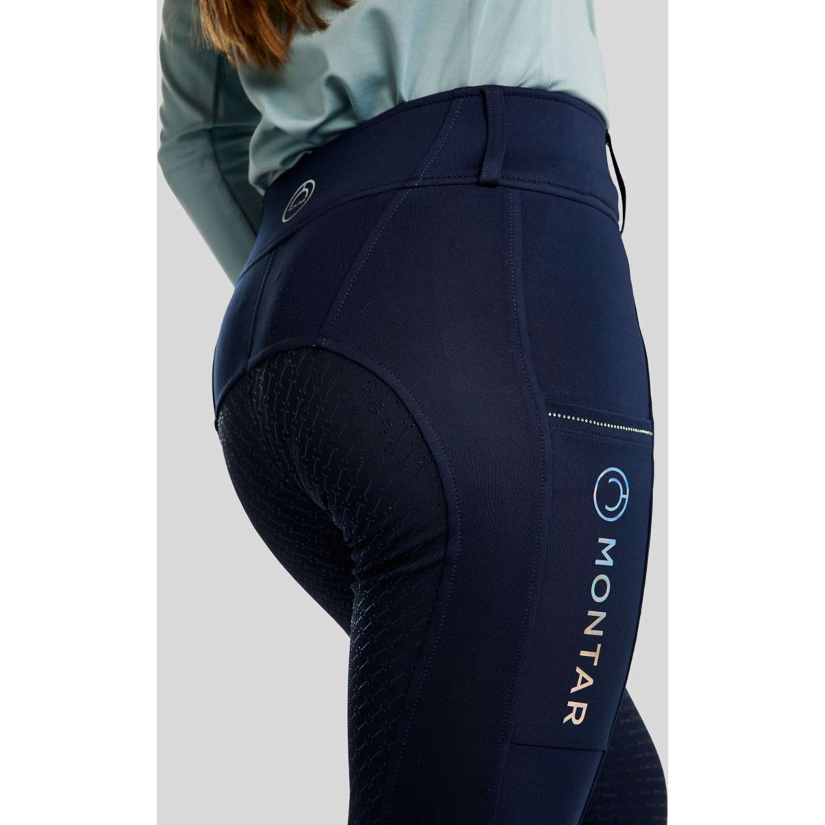 Montar Leggings da Equitazione MoCha Full Grip Navy